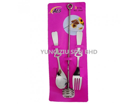 2840# SPOON FORK STIR STICK SET(AES)